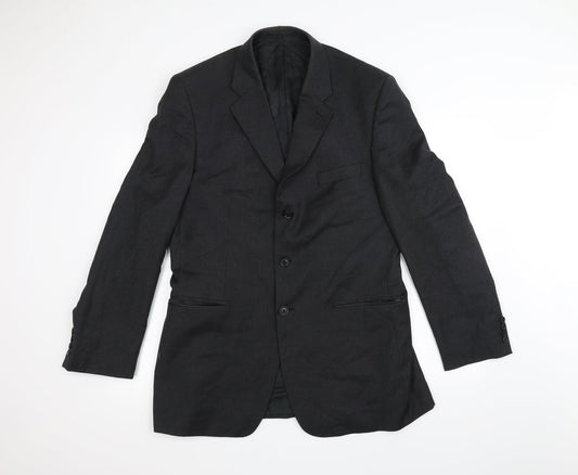 AUSTEN REED Mens Black   Jacket Suit Jacket Size 42