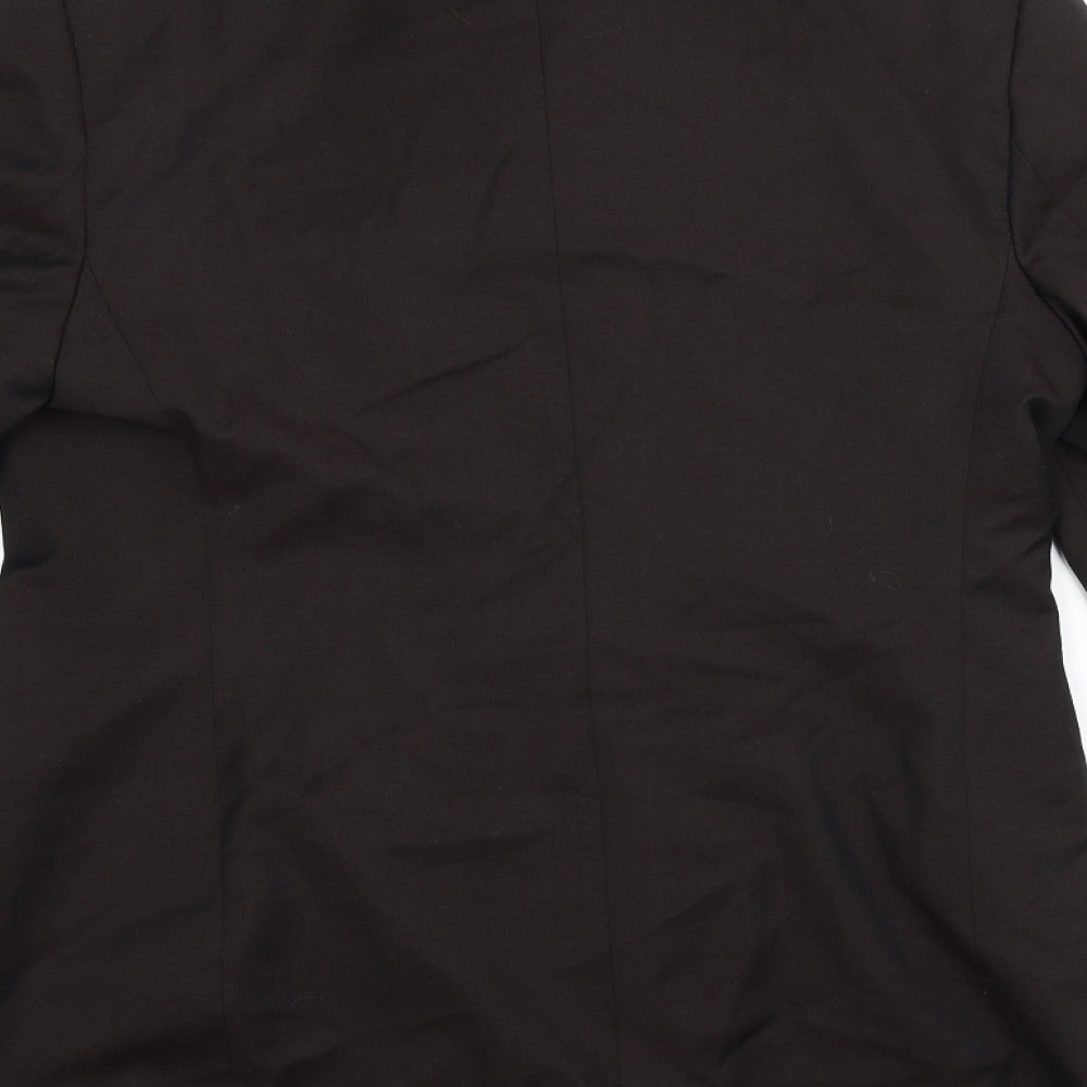 Brand and care label for Preworn women’s brown jacket, size UK 14