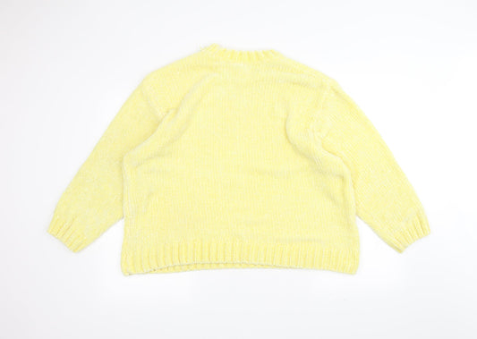 MONKL Womens Yellow Knit Pullover Jumper Size M