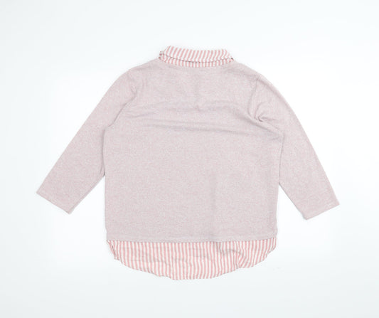 M&Co Womens Pink Pullover Jumper Size 16