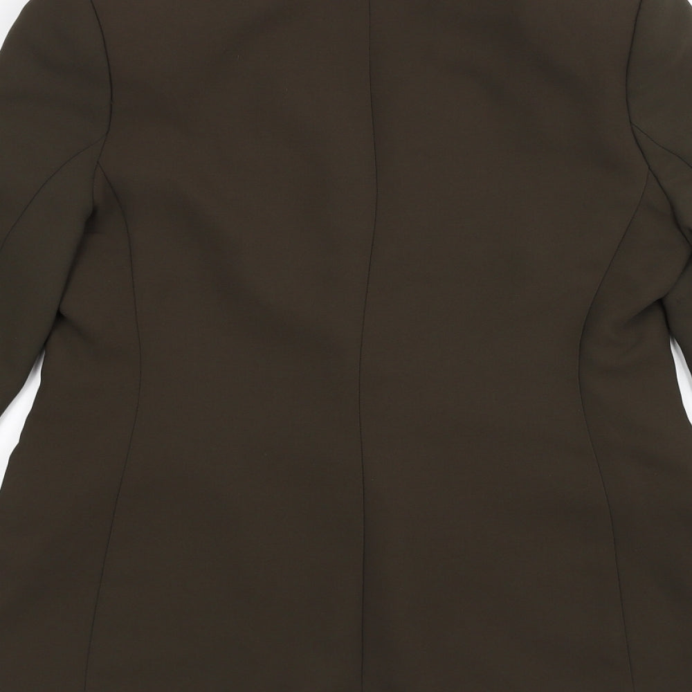 Brand and care label for Impressions women’s green jacket, size UK 12