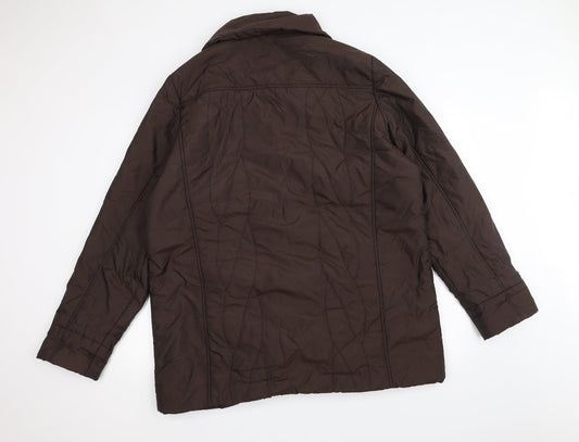 arquette Womens Brown Pea Coat Coat Size 20