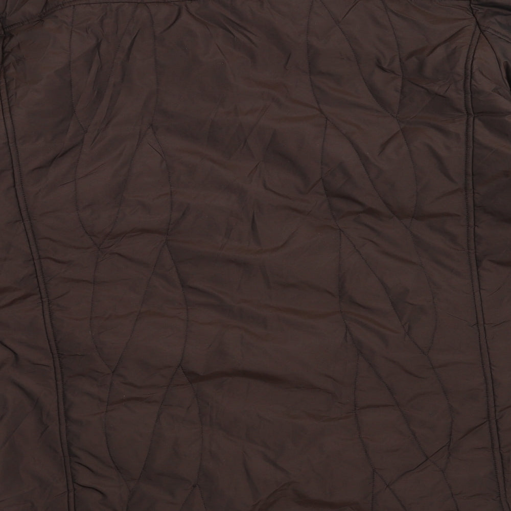 Brand and care label for arquette women’s brown pea coat coat, size UK 20