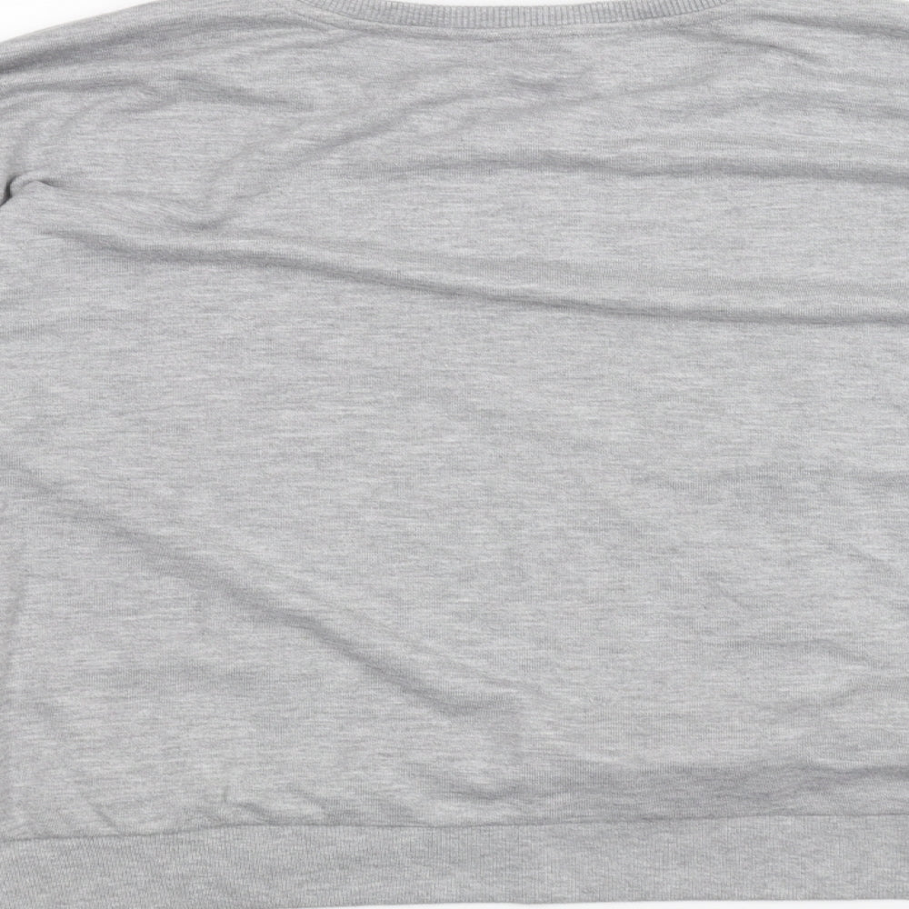 Brand and care label for Papaya women’s grey jumper, size UK 18