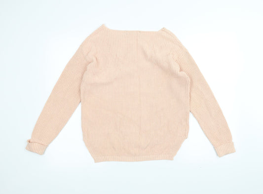 Avenue Womens Pink Knit Pullover Jumper Size 8