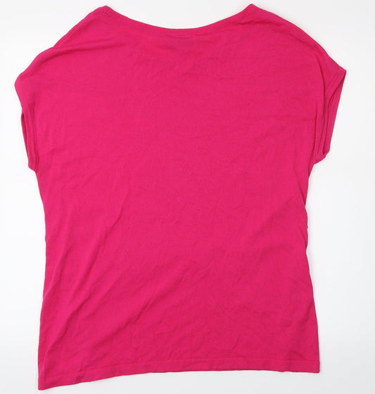 Wallis Womens Pink Basic T-Shirt Size M