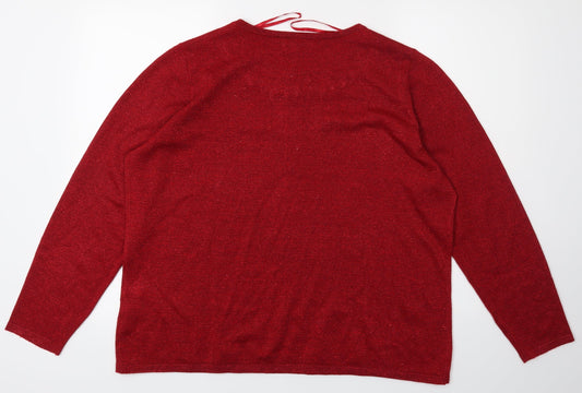 Bonmarché Womens Red Pullover Jumper Size L