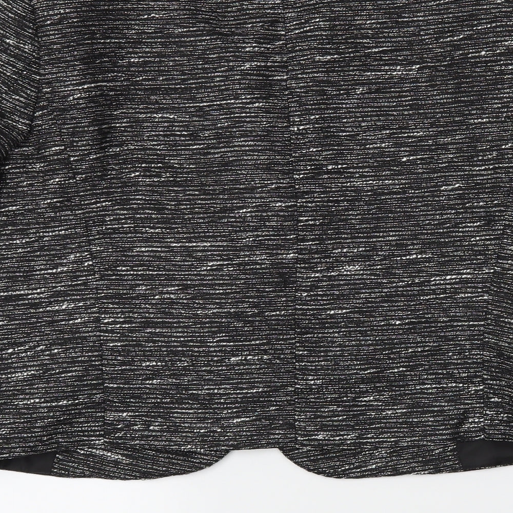 Brand and care label for F&F women’s black jacket, size UK 14