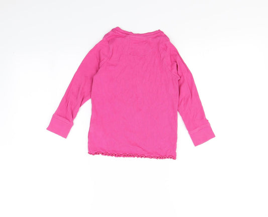 NEXT Girls Pink Basic T-Shirt Size 4 Years