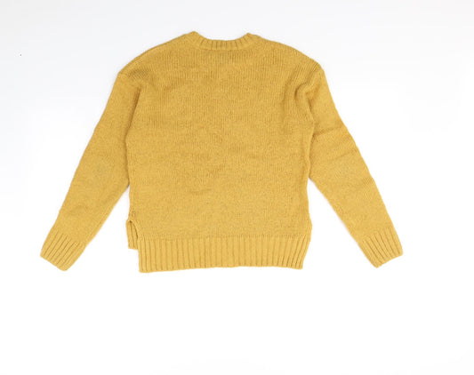 New Look Girls Yellow Pullover Jumper Size 12 Years