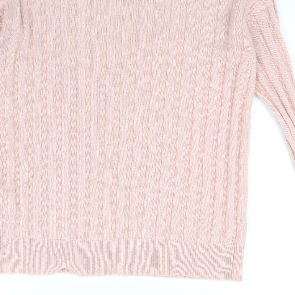 Brand and care label for Marks & Spencer women’s pink jumper, size XS