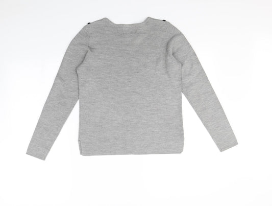 Papaya Womens Grey Pullover Jumper Size S