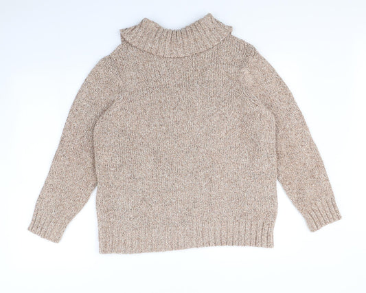 BM Womens Beige Pullover Jumper Size L