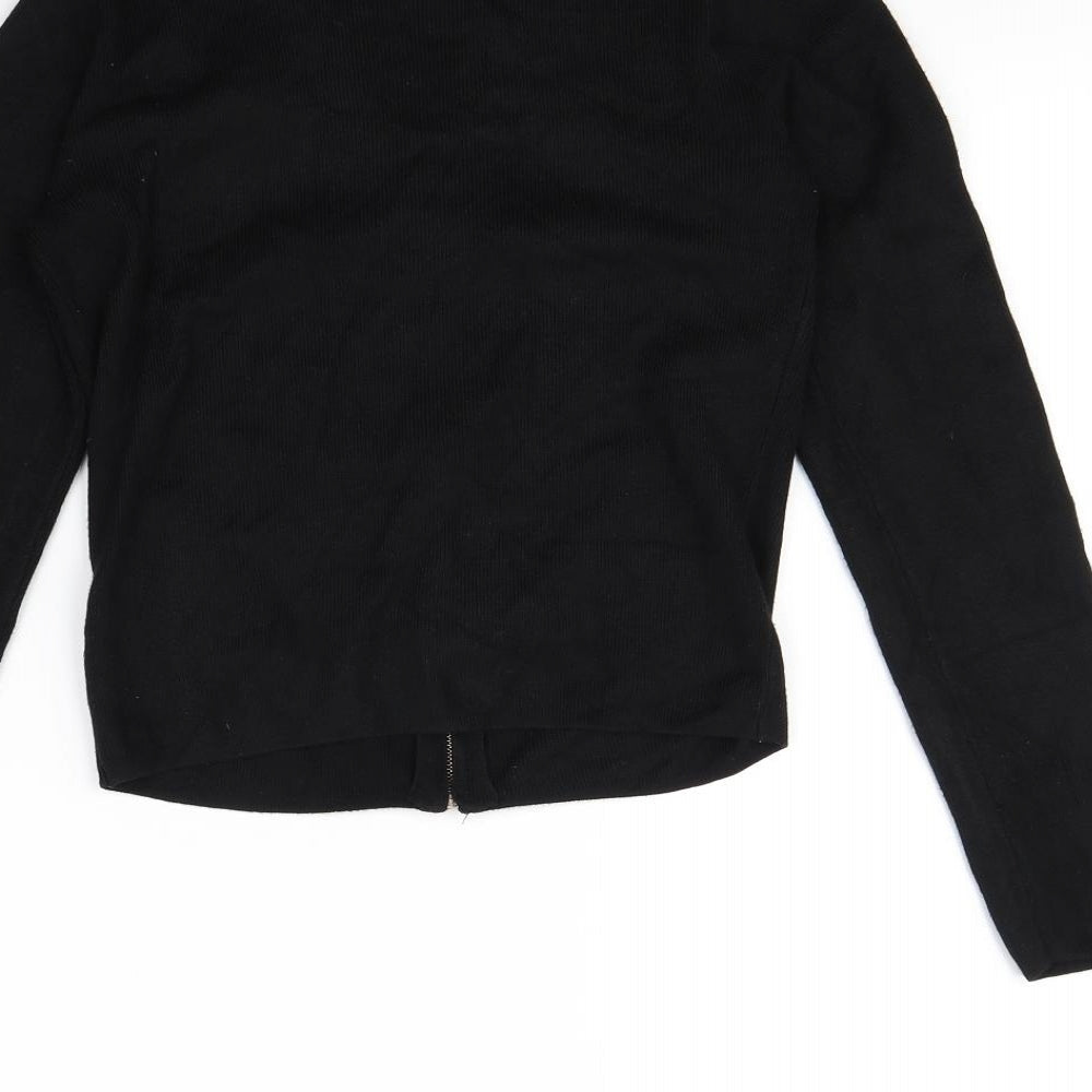 New Look Womens Black Full Zip Jumper Size 10