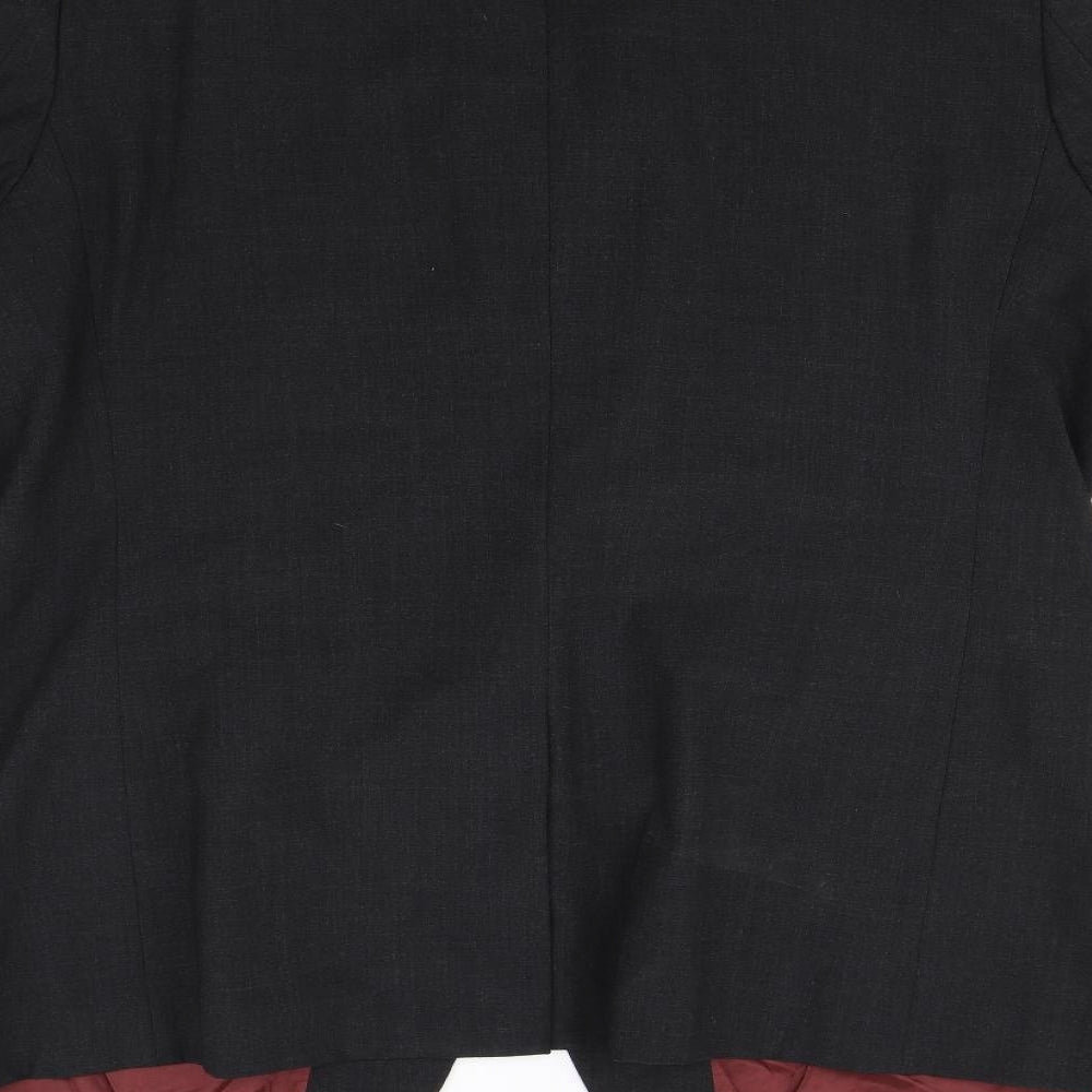 Preworn Mens Black Jacket Blazer Size L - Shoulder Pads