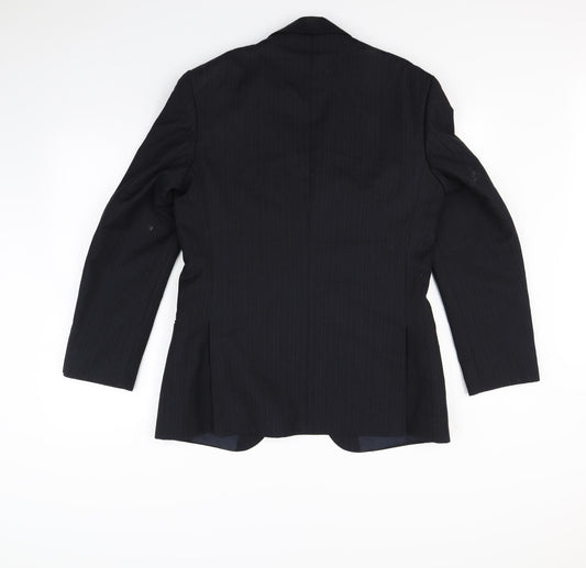 Preworn Mens Black Jacket Blazer Size M - Shoulder Pads