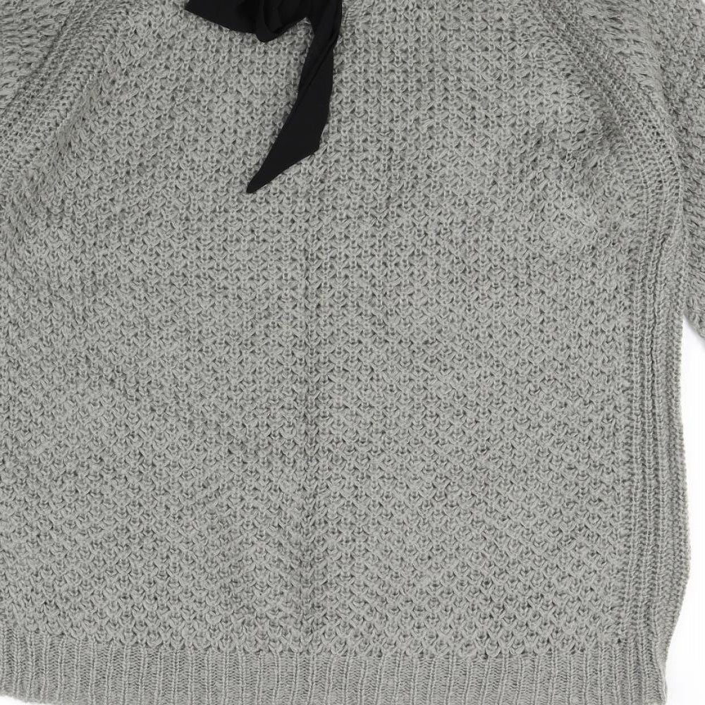 Brand and care label for La Redoute women’s grey jumper, size UK 18