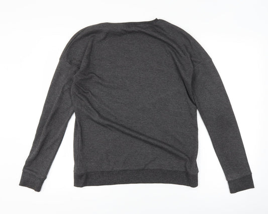 Select Womens Grey Pullover Sweatshirt Size 10 - slogan