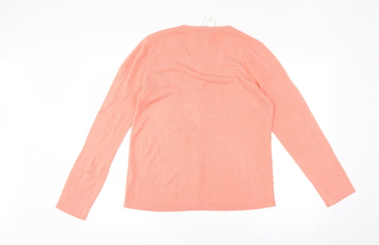 bm Womens Pink Cardigan Jumper Size S