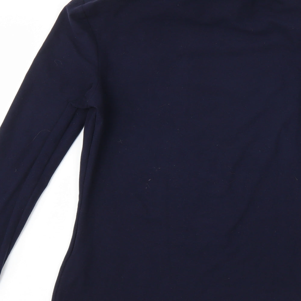 Brand and care label for ESMARA women’s blue jumper, size UK 10