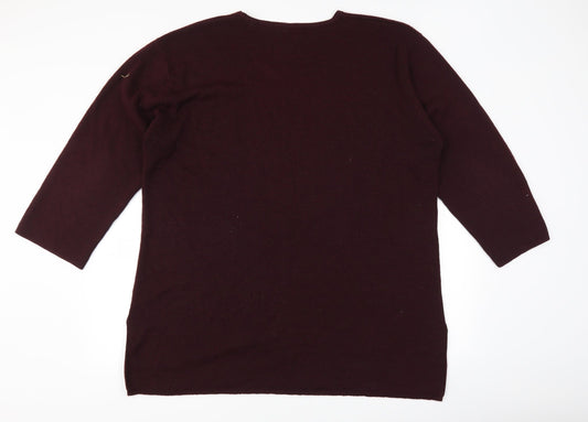 House of Fraser Womens Purple Pullover Jumper Size 18