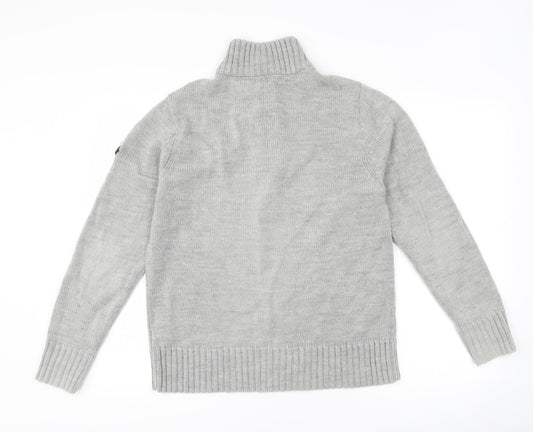 Crafted Mens Grey Pullover Jumper Size S