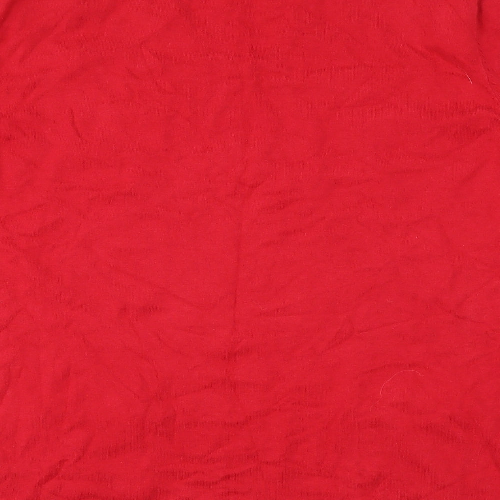 Brand and care label for Gerry Weber women’s red jumper, size UK 16