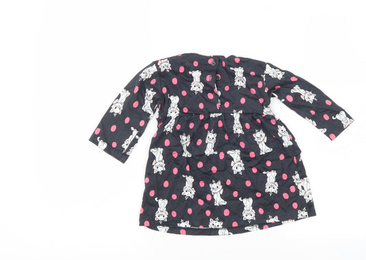 George Girls Grey Polka Dot A-Line Size 6-9 Months - Disney Aristocats