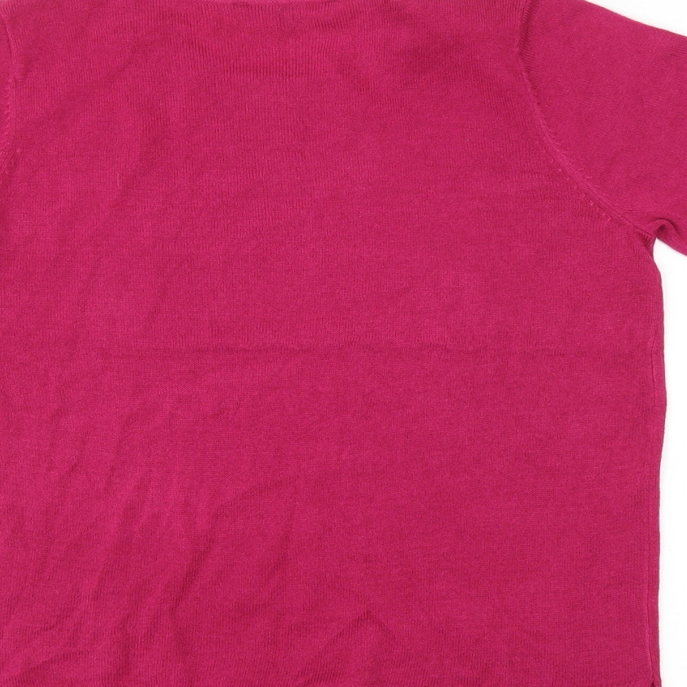 Bonmarché Womens Pink Basic T-Shirt Size 12