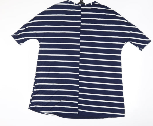 Atmosphere Womens Blue Striped T-Shirt Dress Size 10