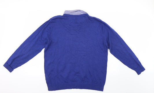 BHS Mens Blue Pullover Jumper Size L