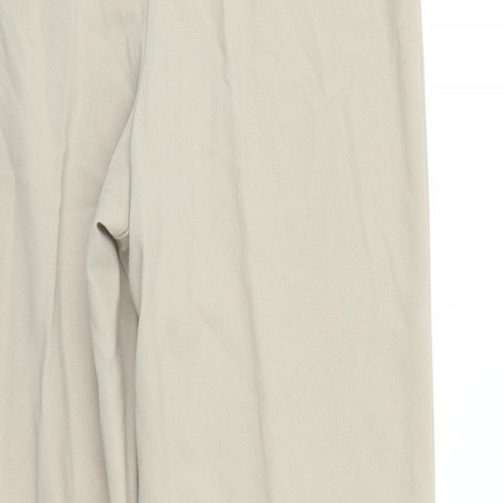 Brand and care label for Autonomy women’s ivory trousers, size UK 10, 26-inch leg