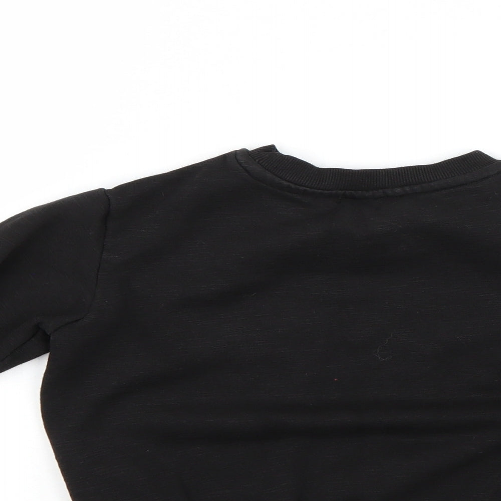 H&M Boys Black Pullover Sweatshirt Size 3-4 Years