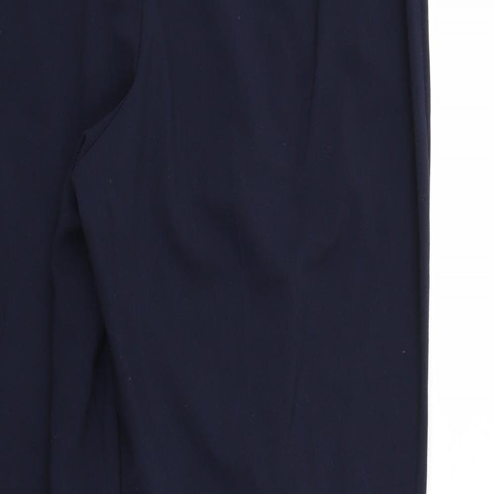 Brand and care label for Classics women’s blue trousers, size UK 18, 28-inch leg
