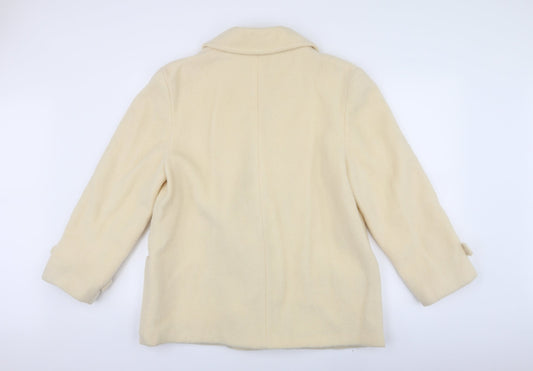 Preworn Womens Yellow Overcoat Coat Size 18