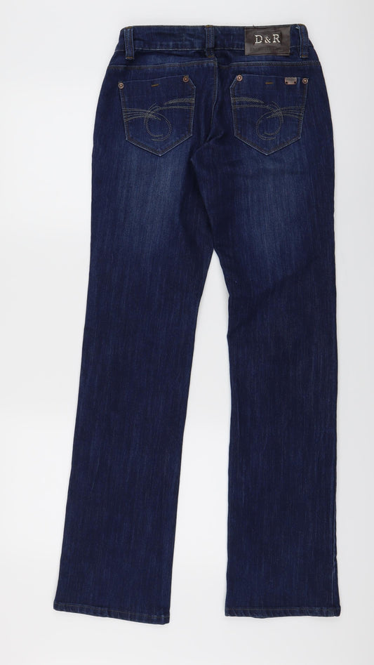 DROMEDAR Womens Blue Straight Jeans Size 27 L31.5 in