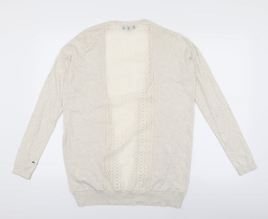 NEWLOOK Womens Beige Cardigan Jumper Size 10