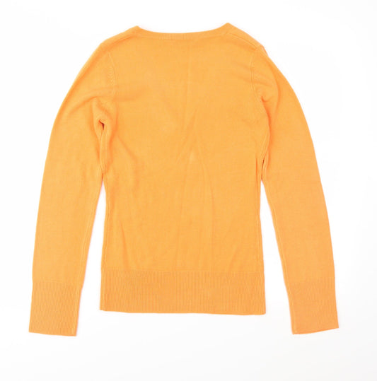 Dorothy Perkins Womens Orange Knit Pullover Jumper Size 6