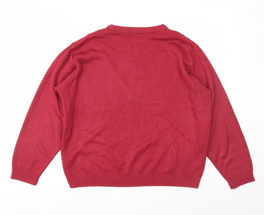 Merry Gold Womens Pink Knit Pullover Jumper Size L