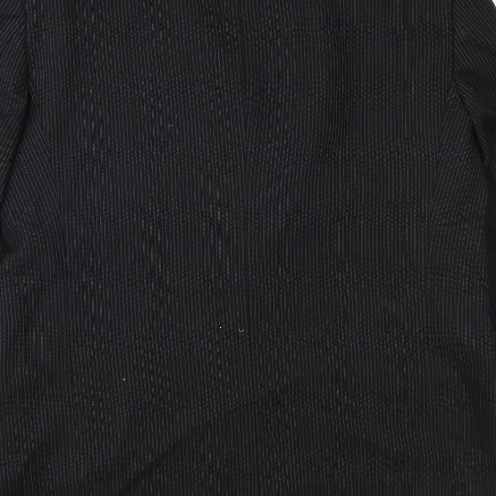 River Island Mens Black Striped Jacket Suit Jacket Size 42