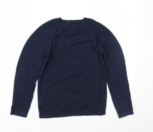 NEXT Girls Blue Knit Pullover Jumper Size 8 Years