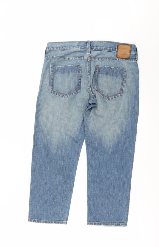 SQIN Womens Blue Denim Cropped Jeans Size 29 in L21 in