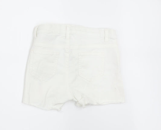 H&M Girls White Hot Pants Shorts Size 10 Years