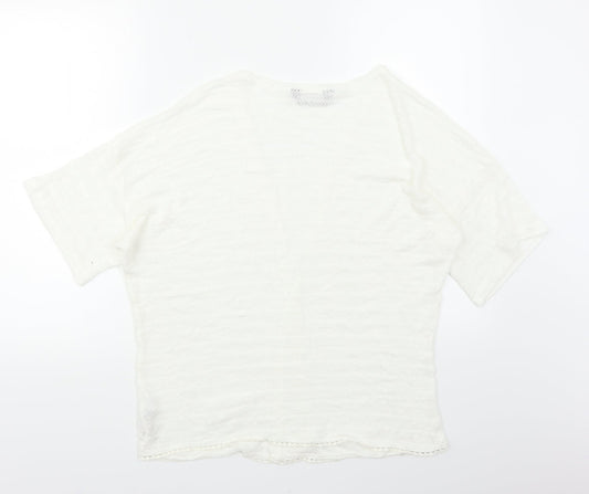 Dorothy Perkins Womens White Cardigan Jumper Size M