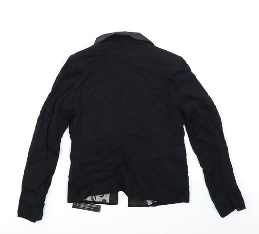 Butterfly Womens Black Jacket Blazer Size 10