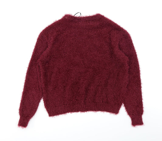 Divided Womens Purple Pullover Jumper Size S
