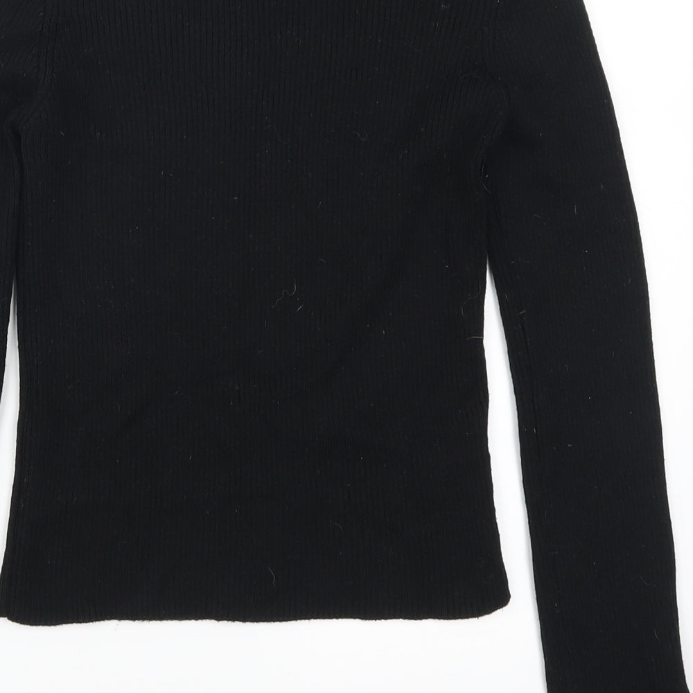 Topshop Womens Black Pullover Jumper Size 10