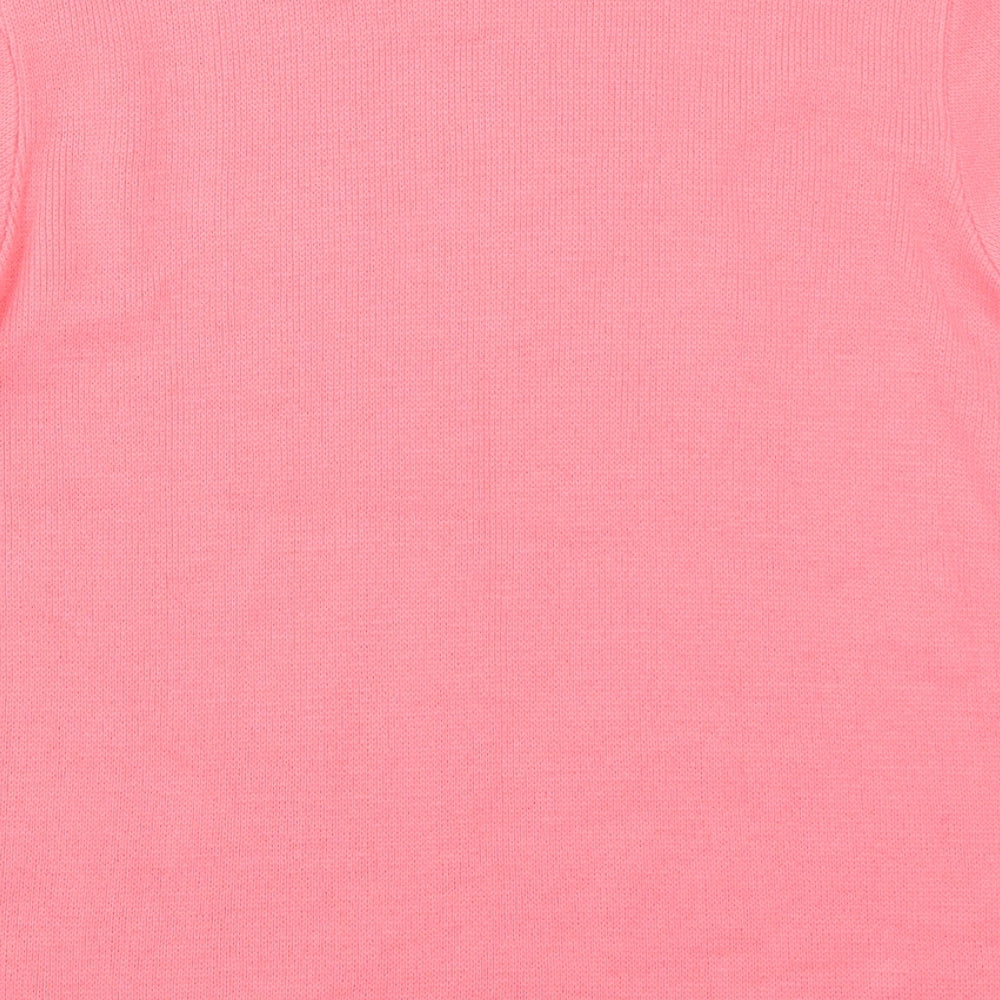 Brand and care label for Journey women’s pink jumper, size S, - pink flowers