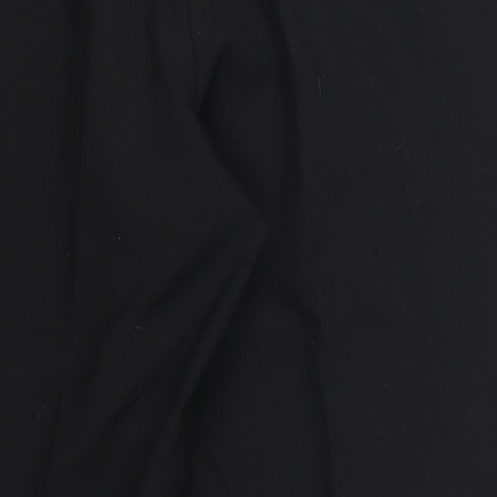 Brand and care label for Bonmarché women’s black trousers, size UK 14, 25-inch leg
