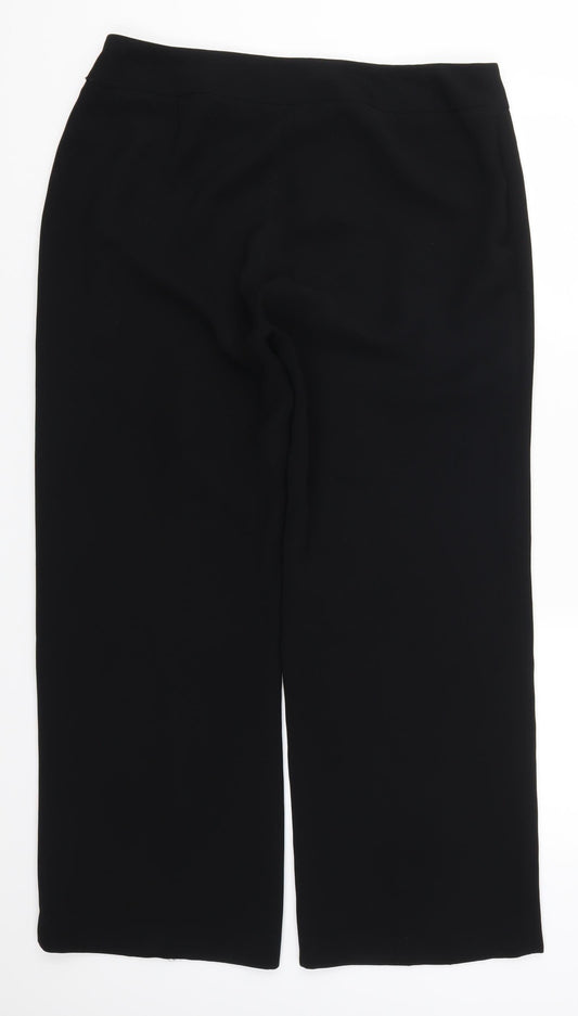 Preworn Womens Black Trousers Size 34 in L28 in